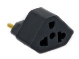 ADAPTADOR TRIPOLAR 20A/250V S/ABA PRETO