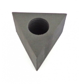 CANOPLA ARTIKA AK036 BORRACHA TRIANGULO FURO 30MM PRETO