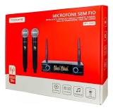 MICROFONE PROFISSIONAL SEM FIO COM RECEPTOR COM 2UN TOMATE MT-2303