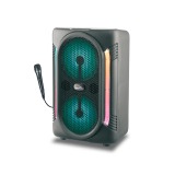 CAIXA DE SOM BLUETOOTH RGB COM MICROFONE 30W GRASEP D-BH6201