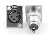 PLUG XLR FEMEA PAINEL METAL