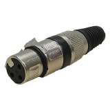 PLUG XLR FEMEA TIPO NEUTRIK PRETO