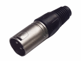 PLUG XLR MACHO TIPO NEUTRIK PRETO